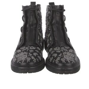 RAG & BONE Leather Silver Studded Combat Boots